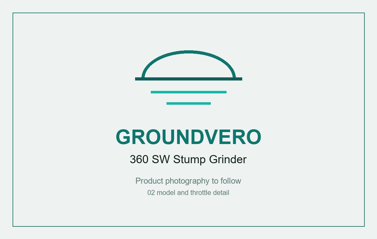 360 SW stump grinder, model badge and throttle control