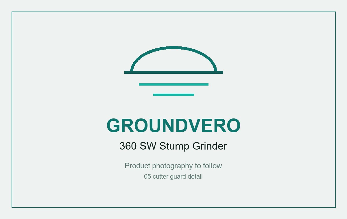 360 SW stump grinder, hinged debris guard over the cutting wheel