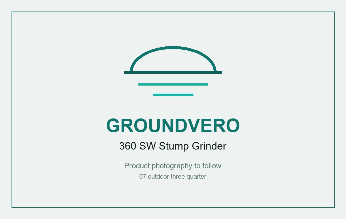 360 SW stump grinder, three-quarter view on grass