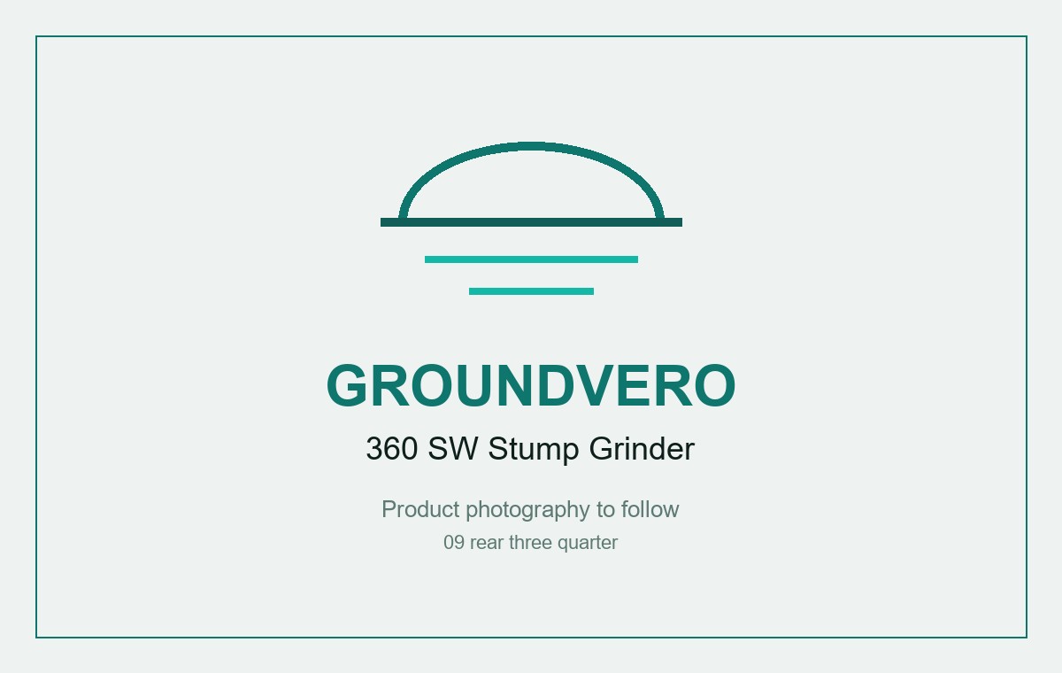 360 SW stump grinder, rear three-quarter view