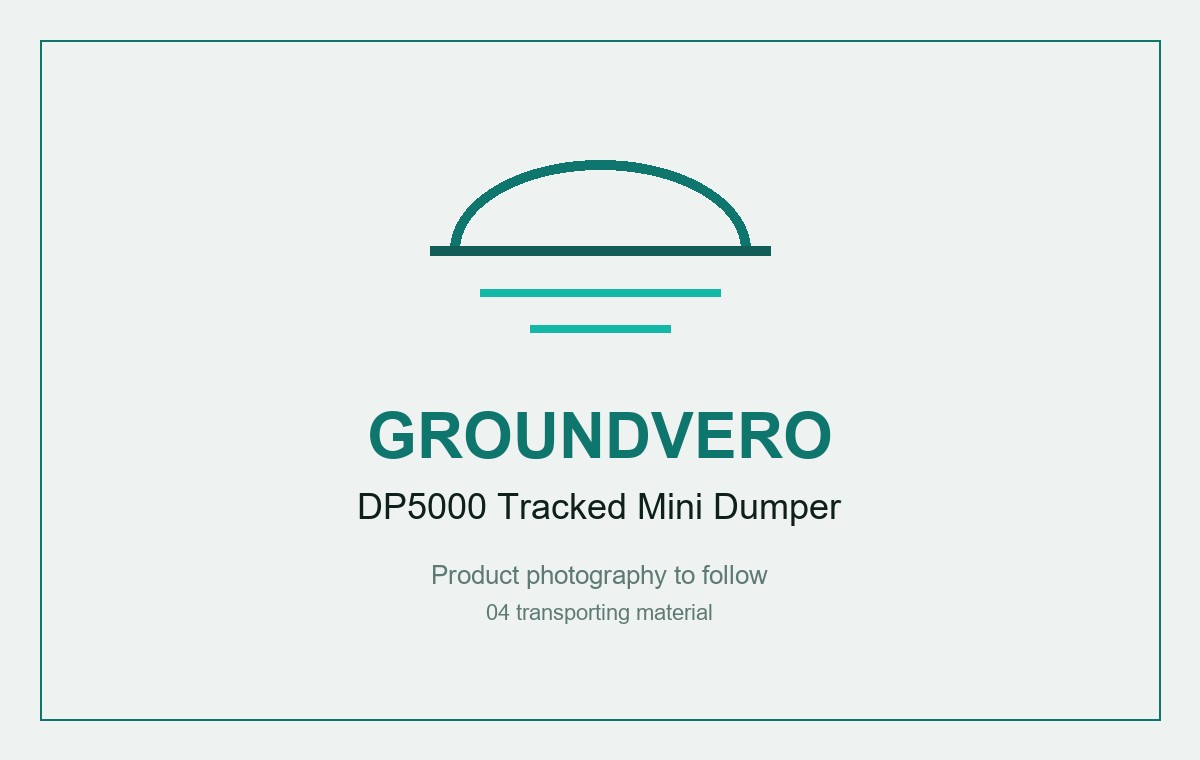 DP5000 tracked mini dumper, moving material on a worksite