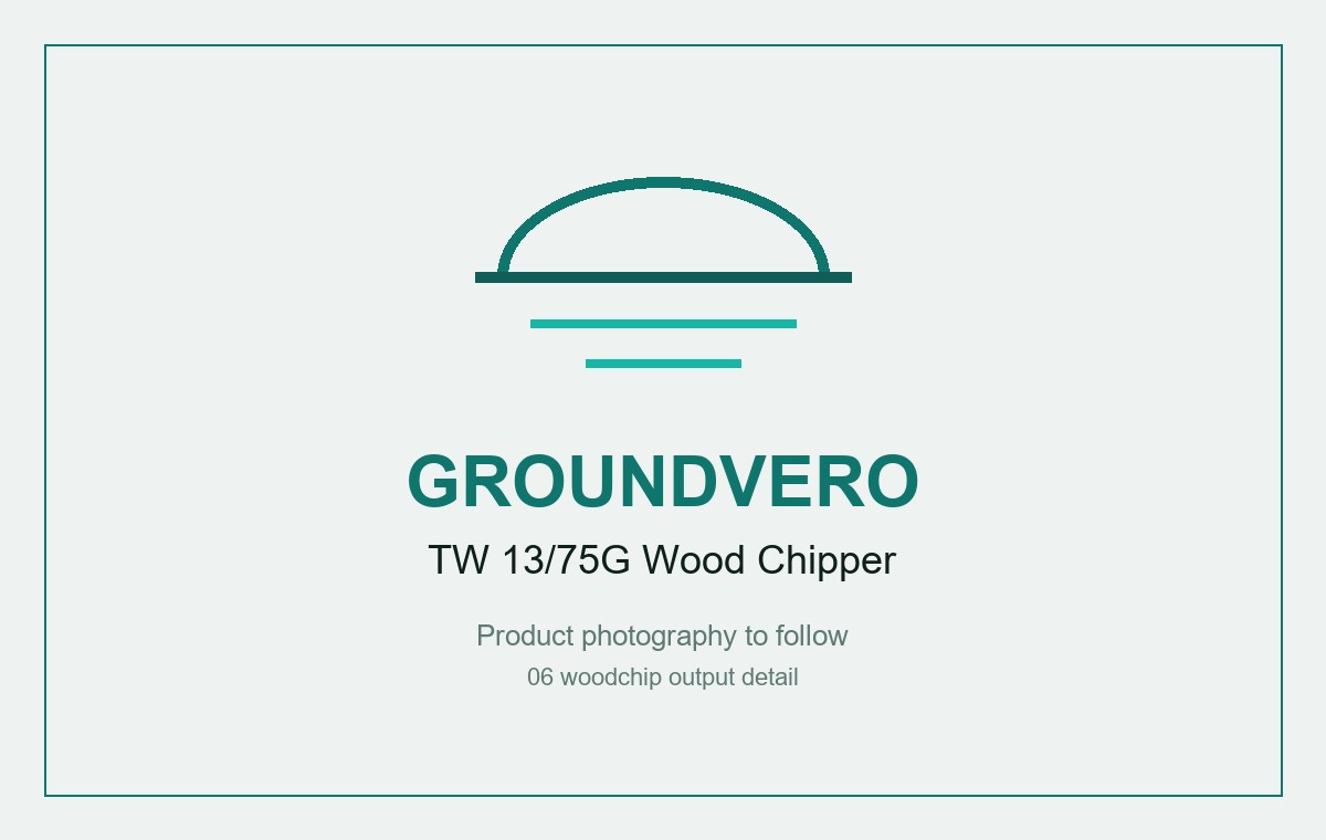 TW 13/75G petrol wood chipper, close-up of the chip output