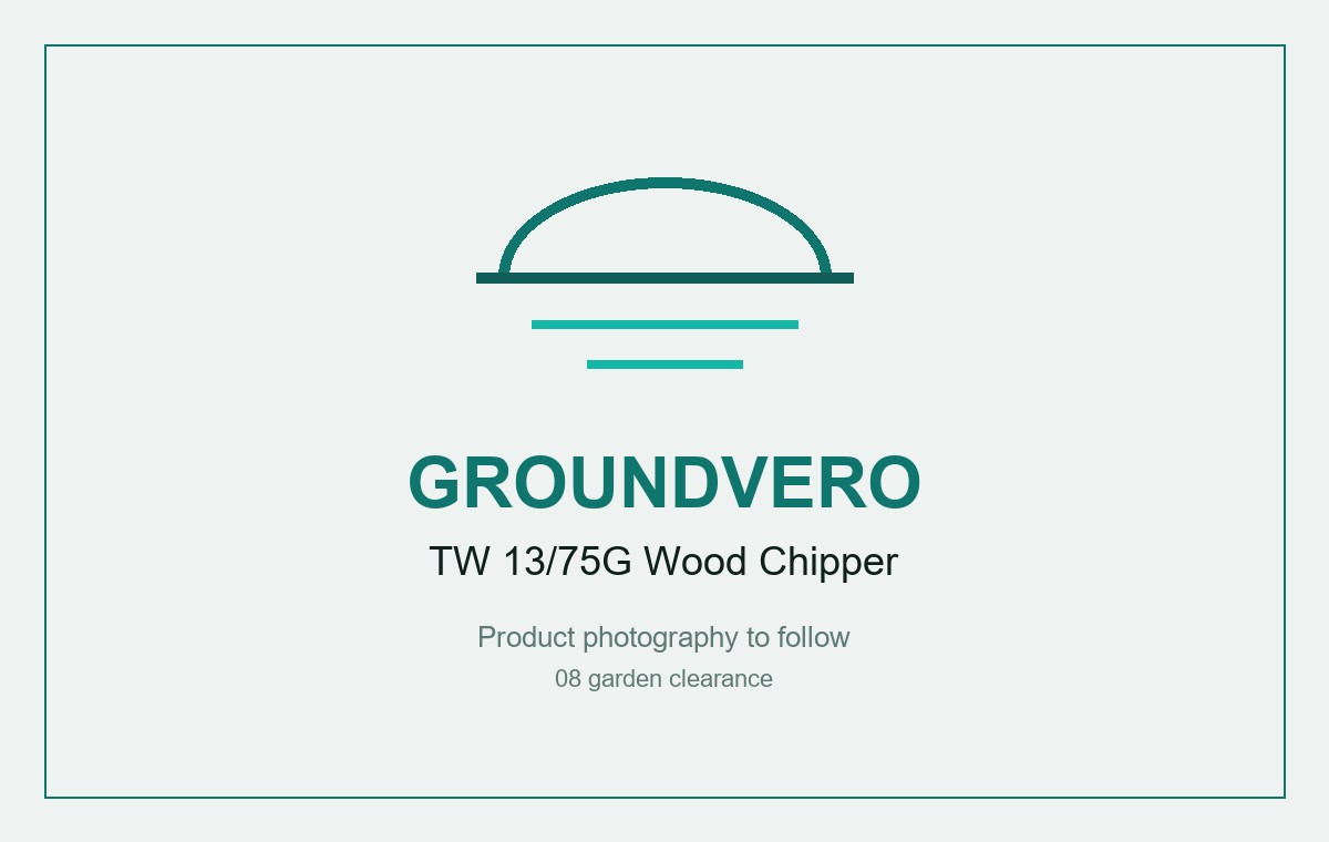 TW 13/75G petrol wood chipper, clearing brash from a garden