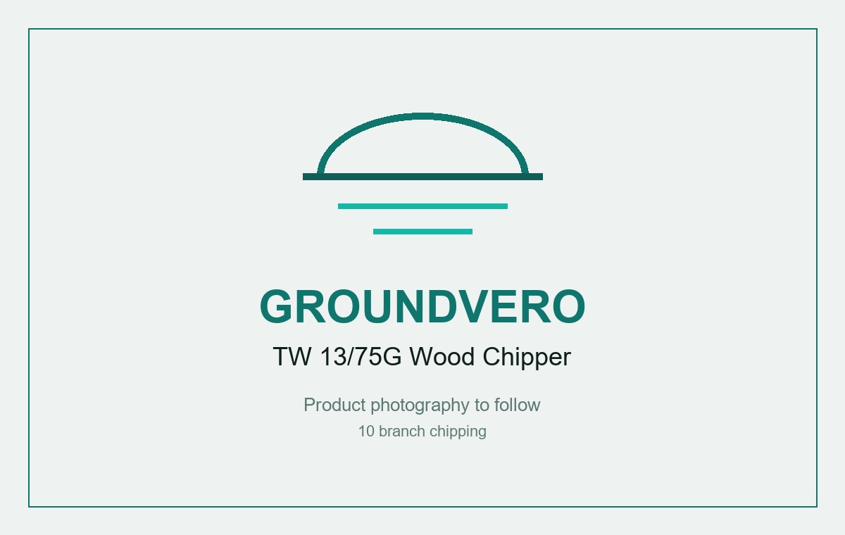 TW 13/75G petrol wood chipper, feeding branch into the hopper